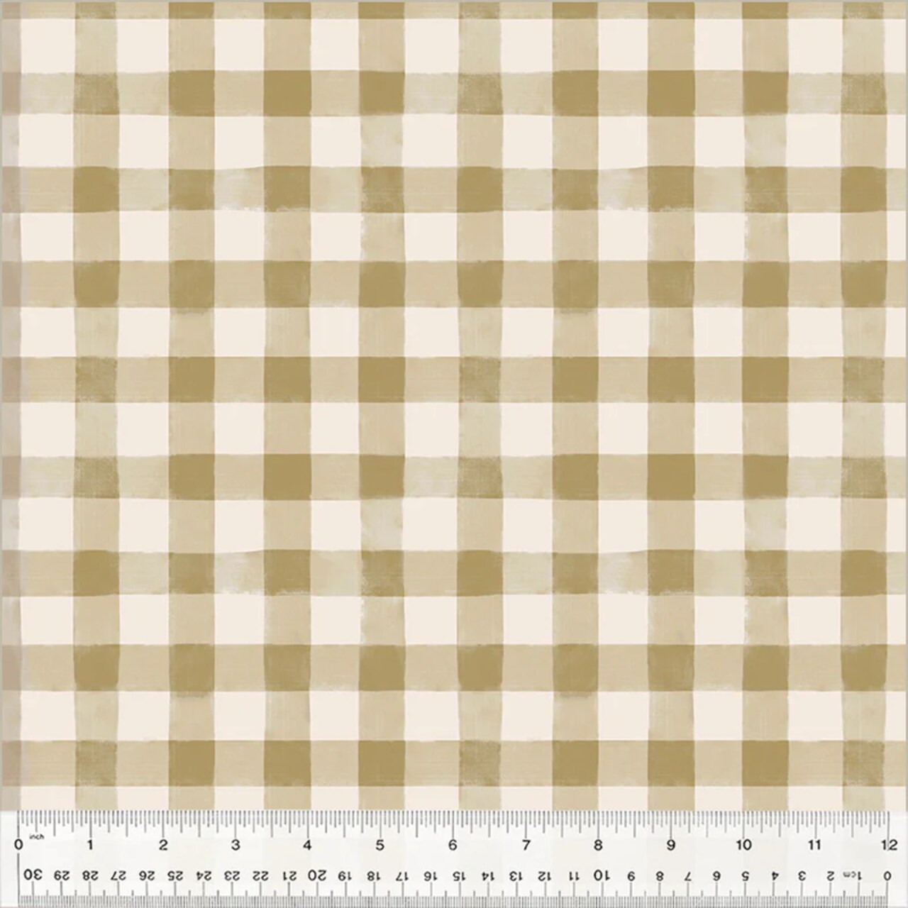 Fabric Windham Wheat Picnic Plaid Highland Hooves by the Quarter Yard 54463-3